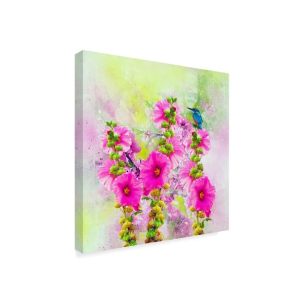 Ata Alishahi 'Flowers Explosion Pink' Canvas Art,18x18